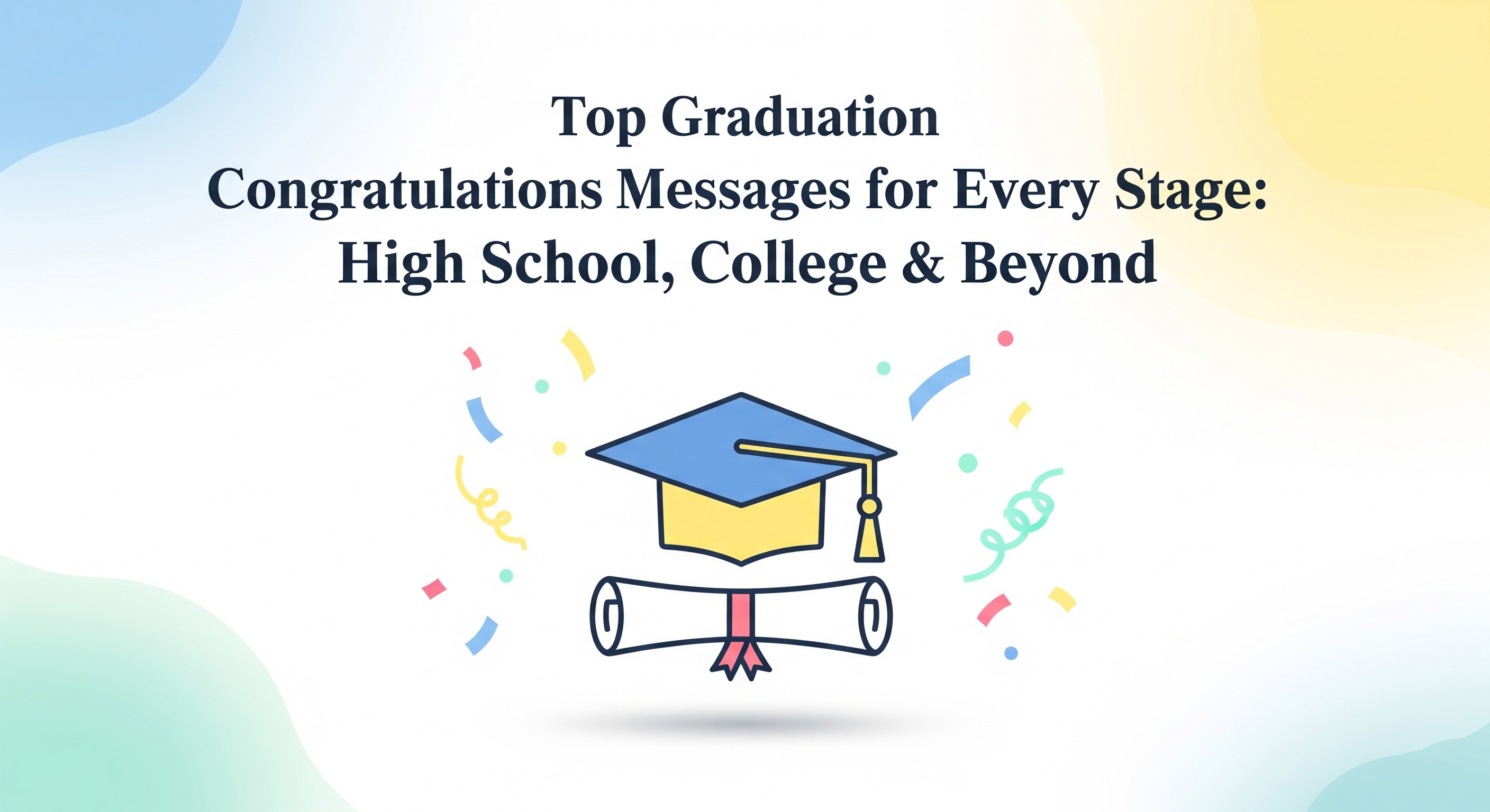 Graduation celebration with cap and diploma